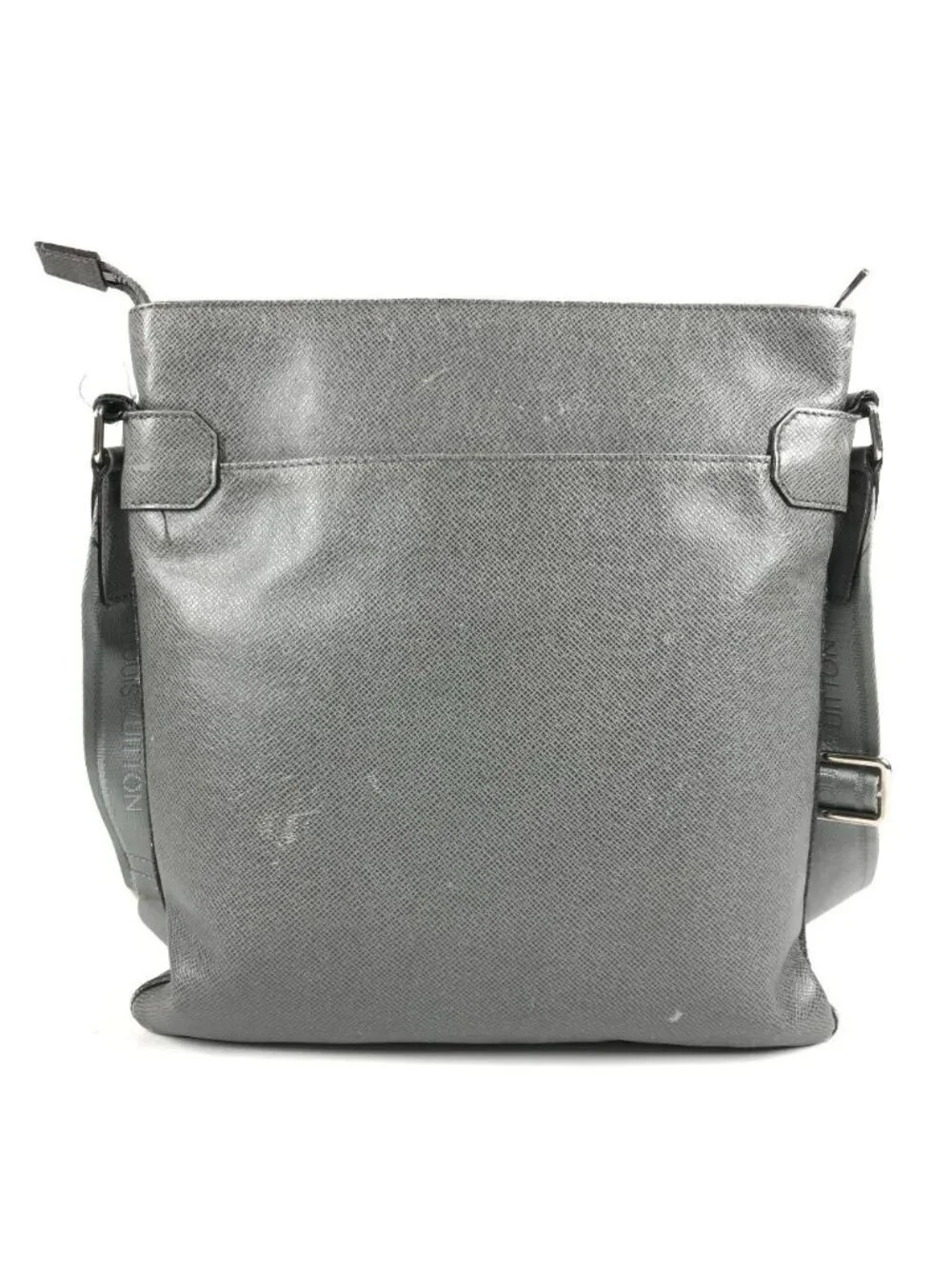Louis Vuitton Shoulder Bag Sasha Taiga Leather Glacier Gray